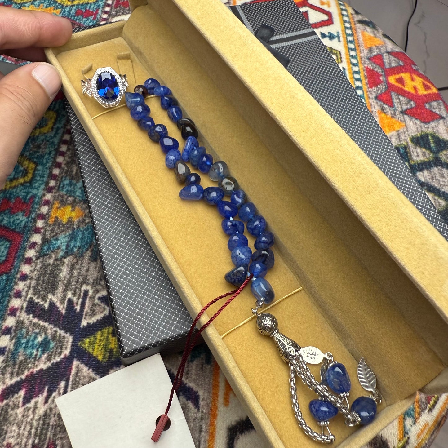 Nellum Clone Ring with Nellum Stone Tasbih – Elegant Stone Set