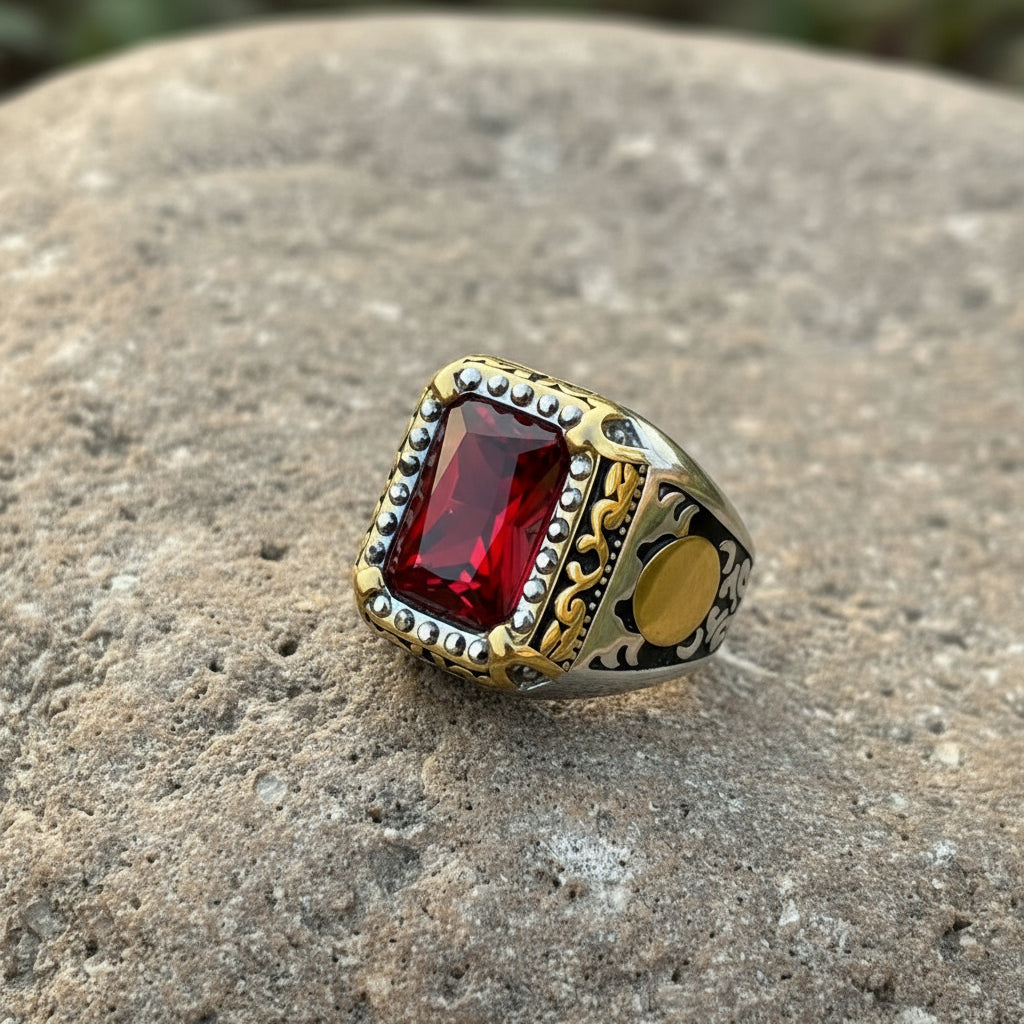 Ruby Turkish Ring with Free Home Delivery