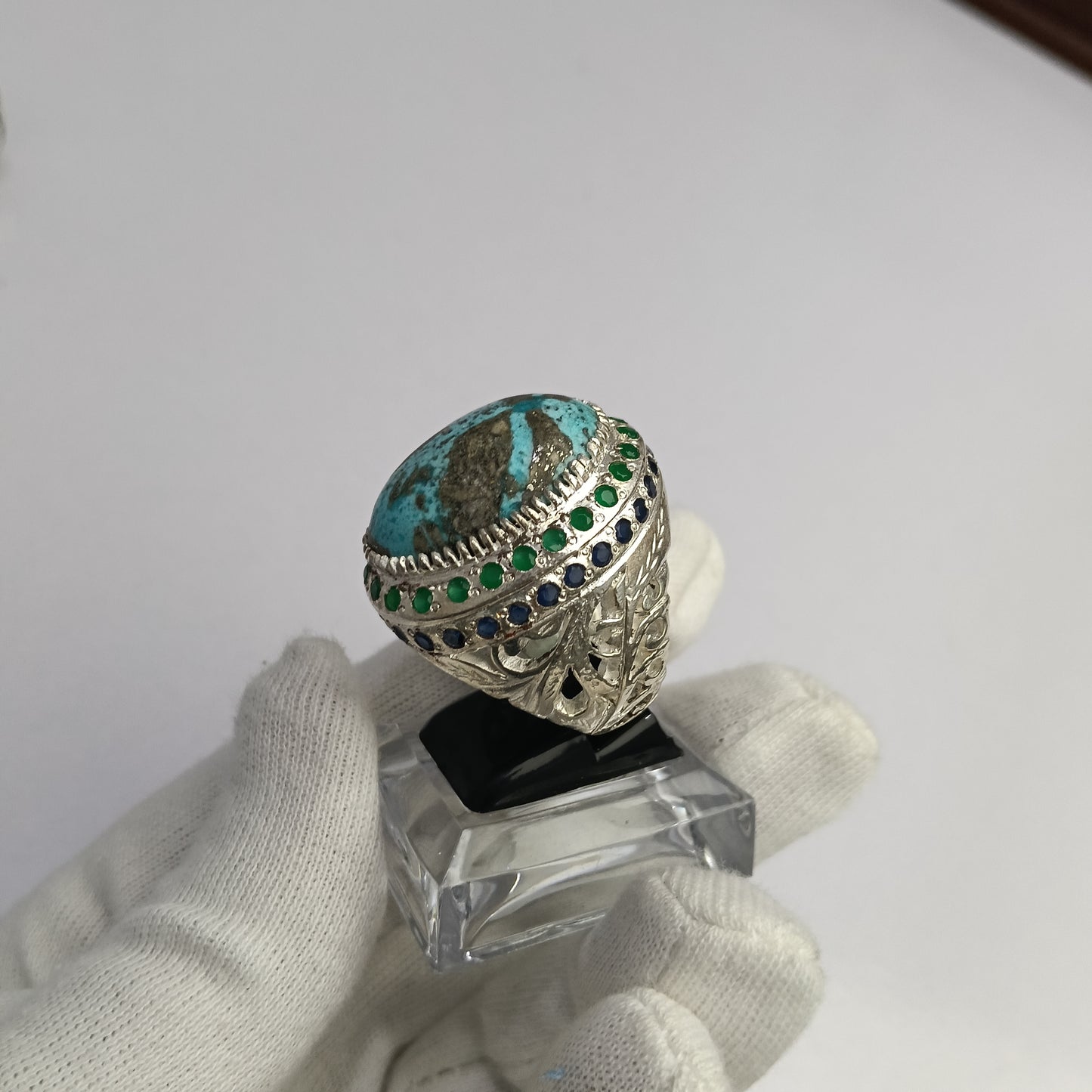 Irani Shejri Feroza Stone Ring in Premium Silver – Advance Payment Only