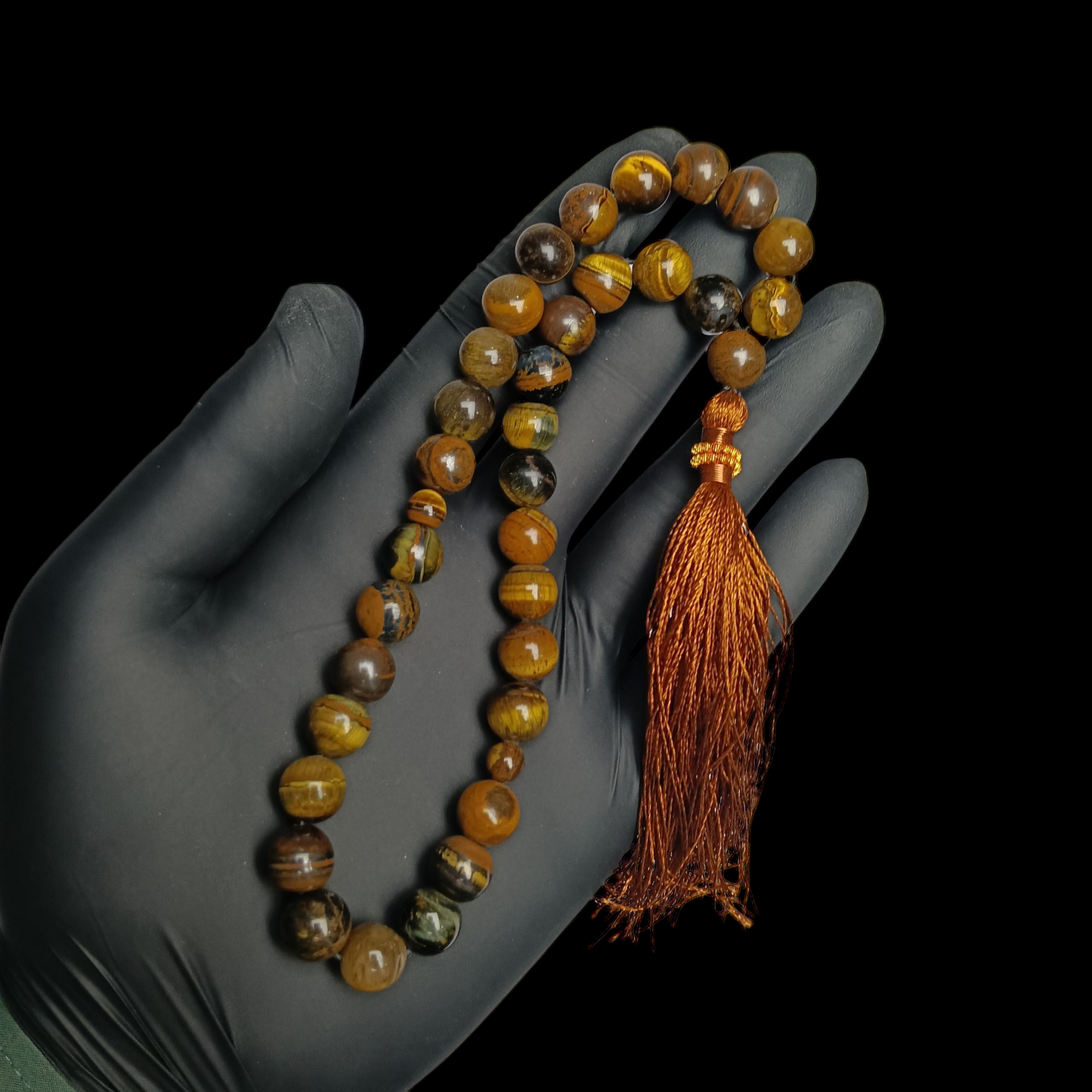 ٹائیگر عقیق کی دلکش اور طاقتور تسبیح – 33 دانے