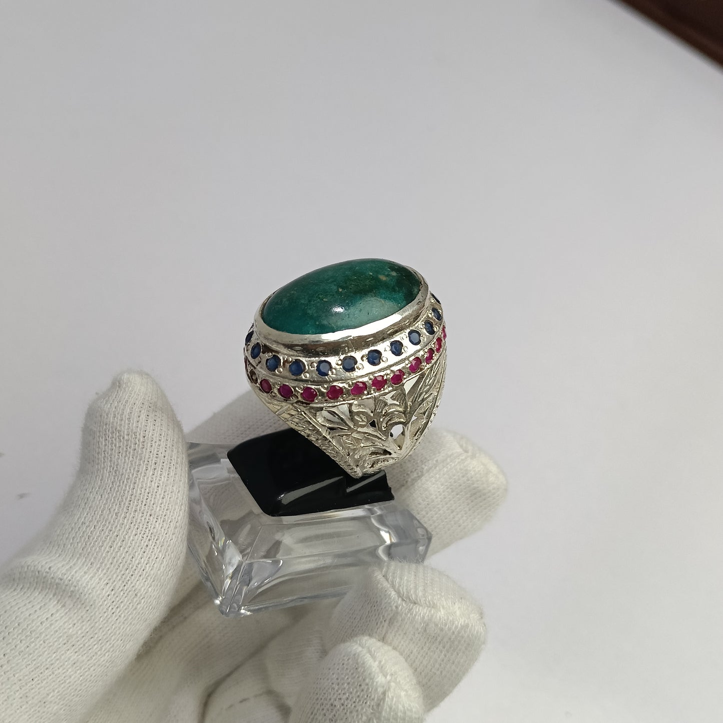 Hussani Feroza Stone Silver Ring – Premium Quality | Advance Payment Only