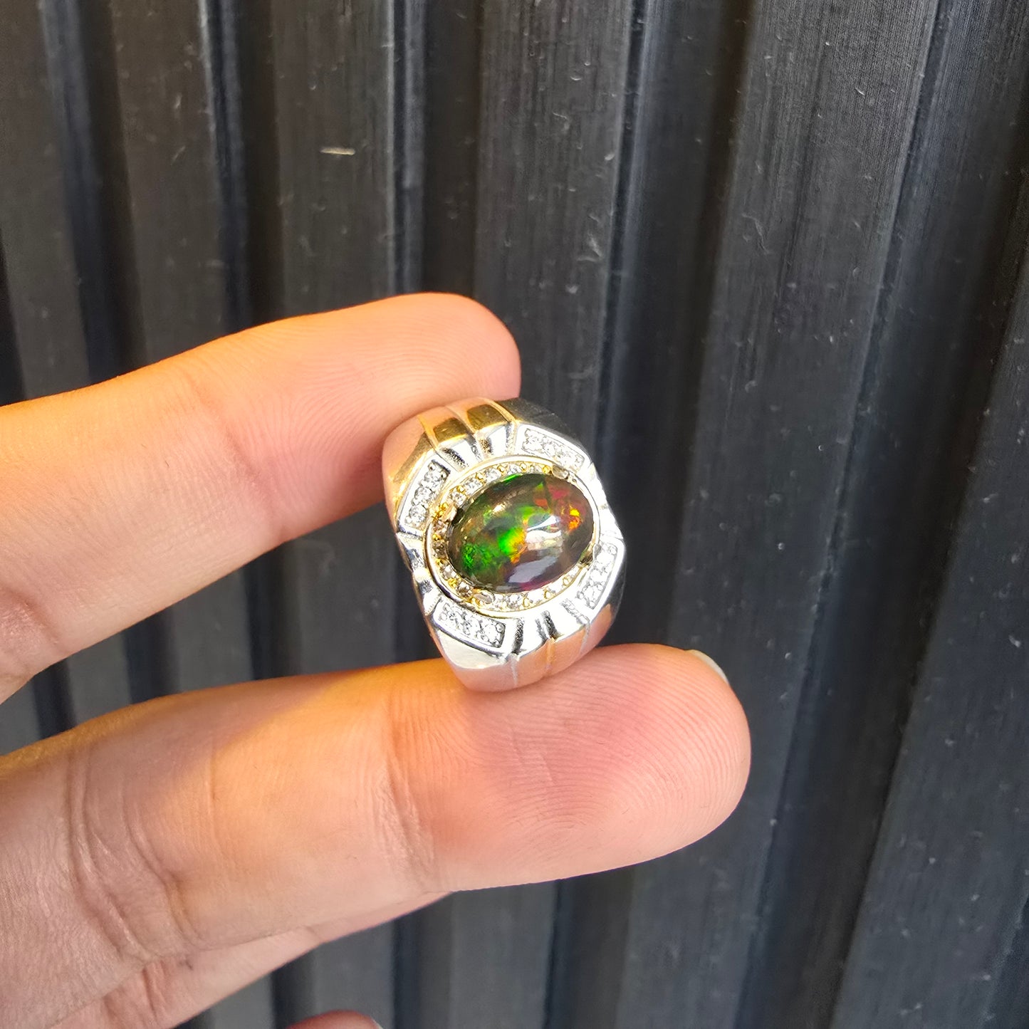 Australian Opal Stone Ring with Free Home Delivery (Advance Payment) Rize is 19.5