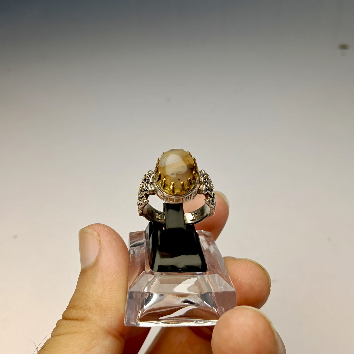 Sulamani Aqeeq Ring – Rare Natural Stone in Elegant Top Quality Silver Design