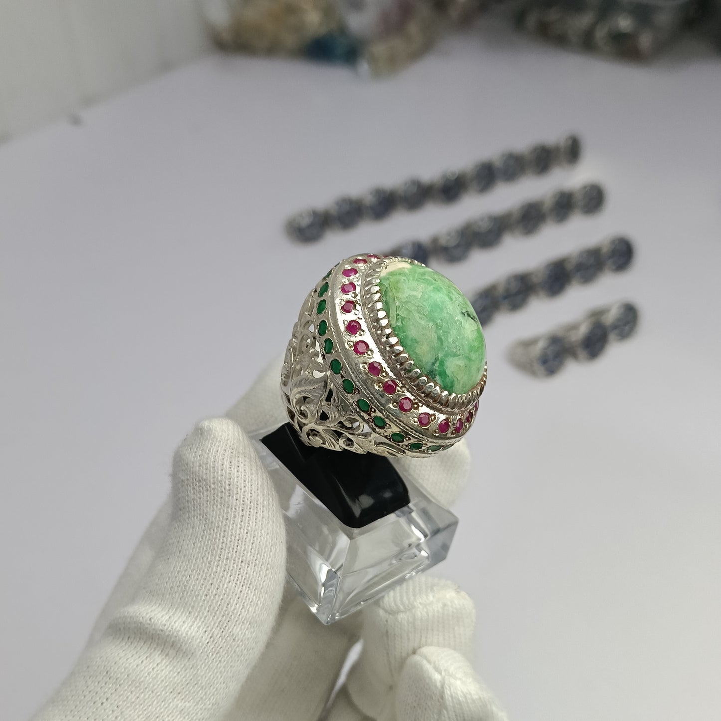 Hussani Feroza Stone Silver Ring – Premium Quality | Advance Payment Only