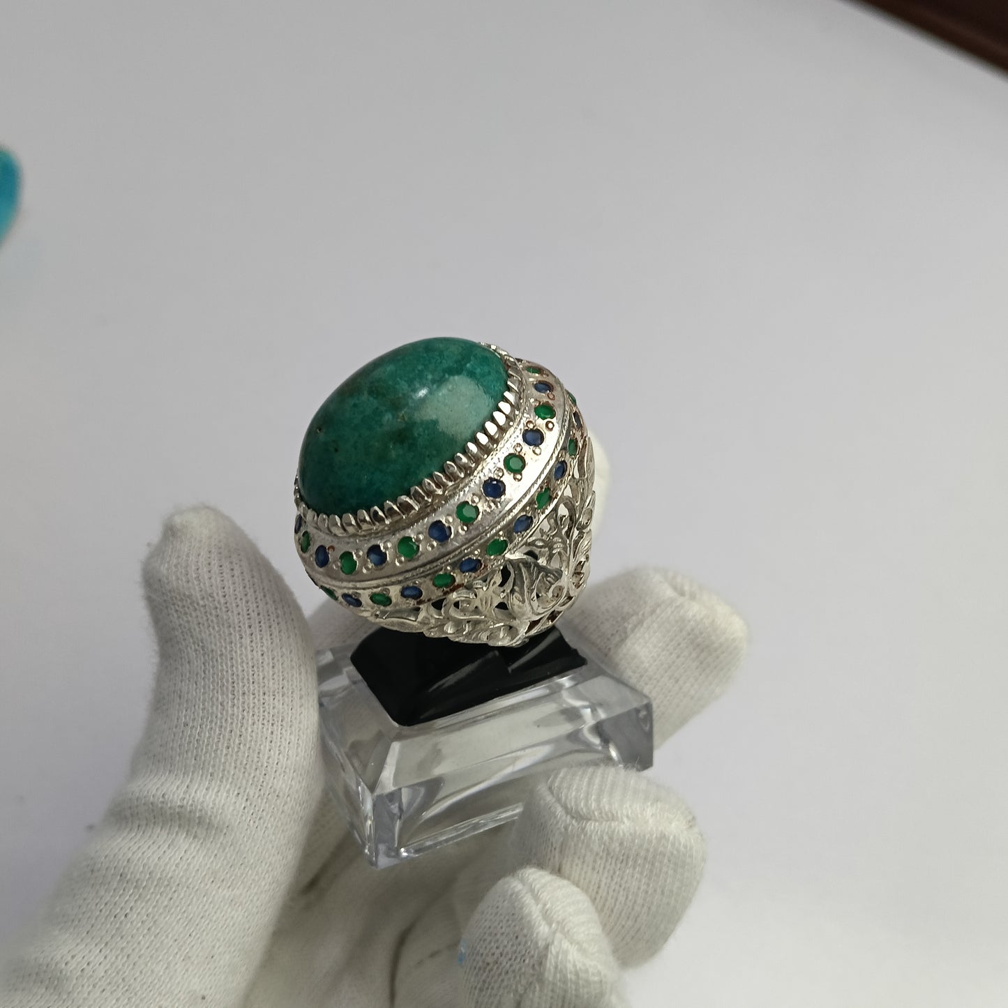 Hussani Feroza Stone Silver Ring – Premium Quality | Advance Payment Only