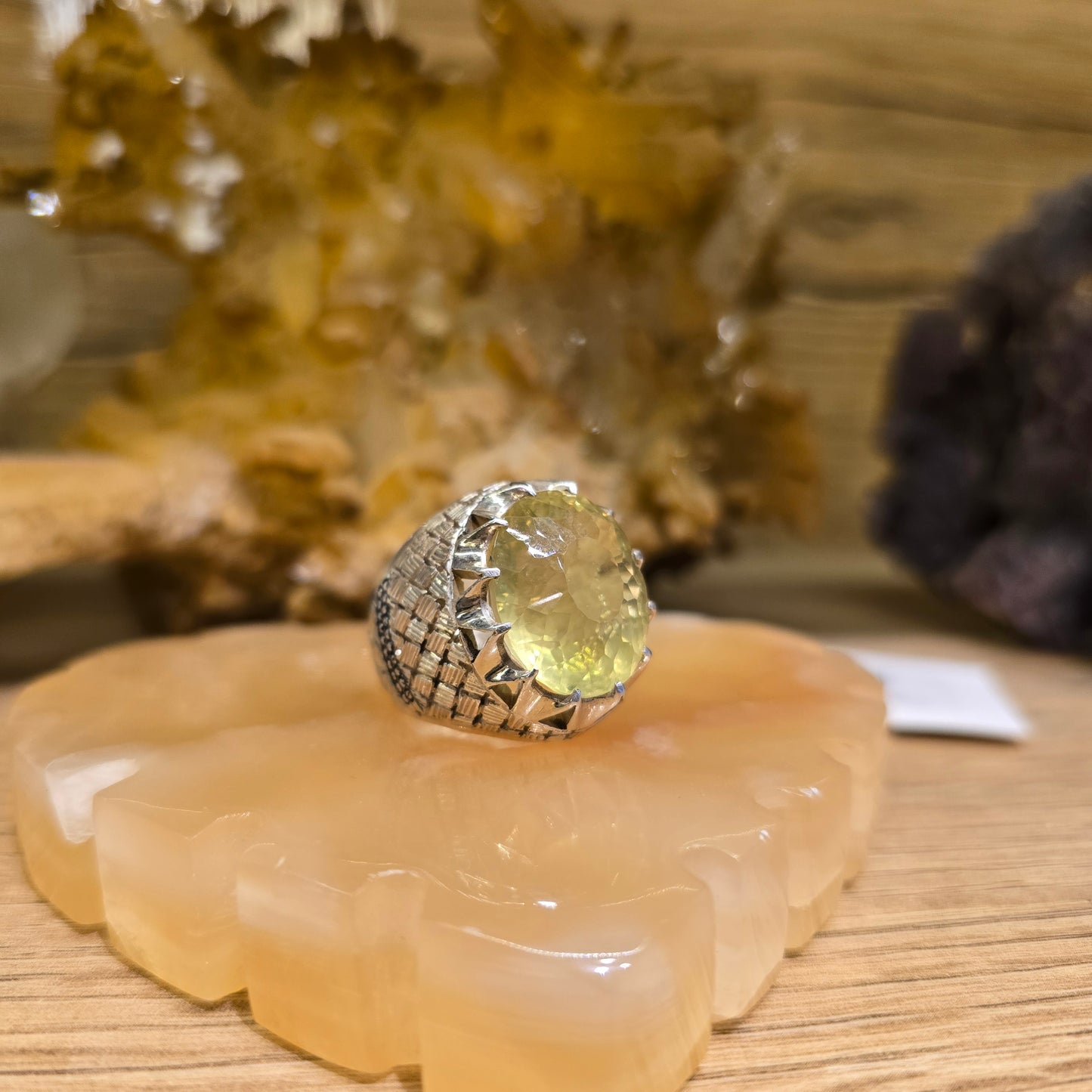 Lemon Citrine Stone Ring – Bright Yellow Elegance | Free Home Delivery