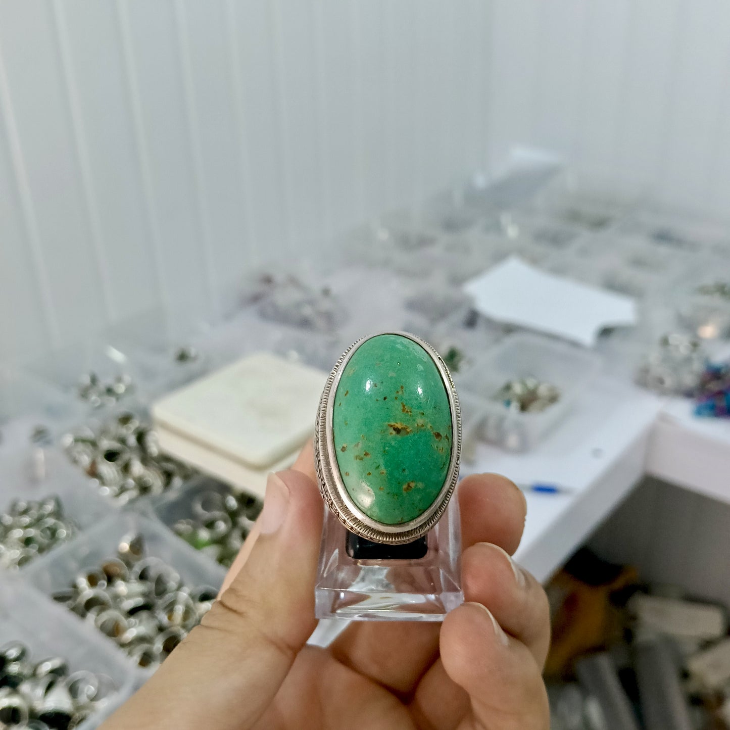 Rare Hussani Feroza Aqeeq Ring from Iran – Top Quality Silver(payment advance)