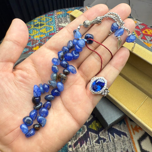 Nellum Clone Ring with Nellum Stone Tasbih – Elegant Stone Set