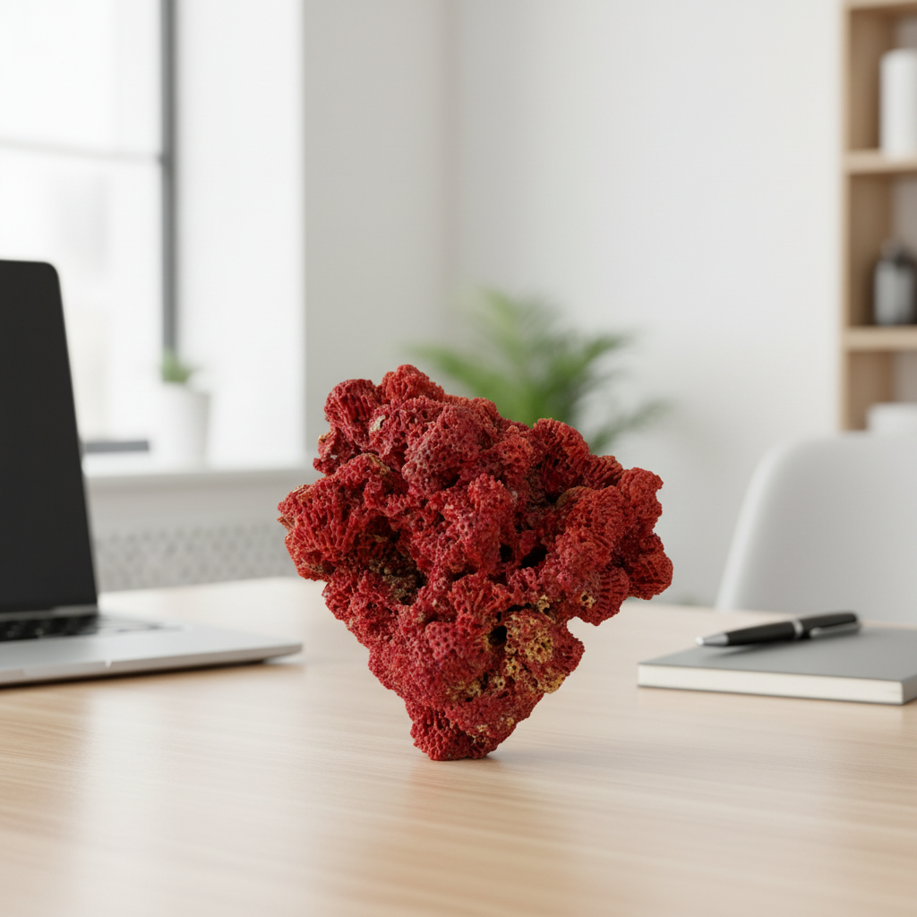 Natural Red Coral (Marjan) Specimen – 246 Grams