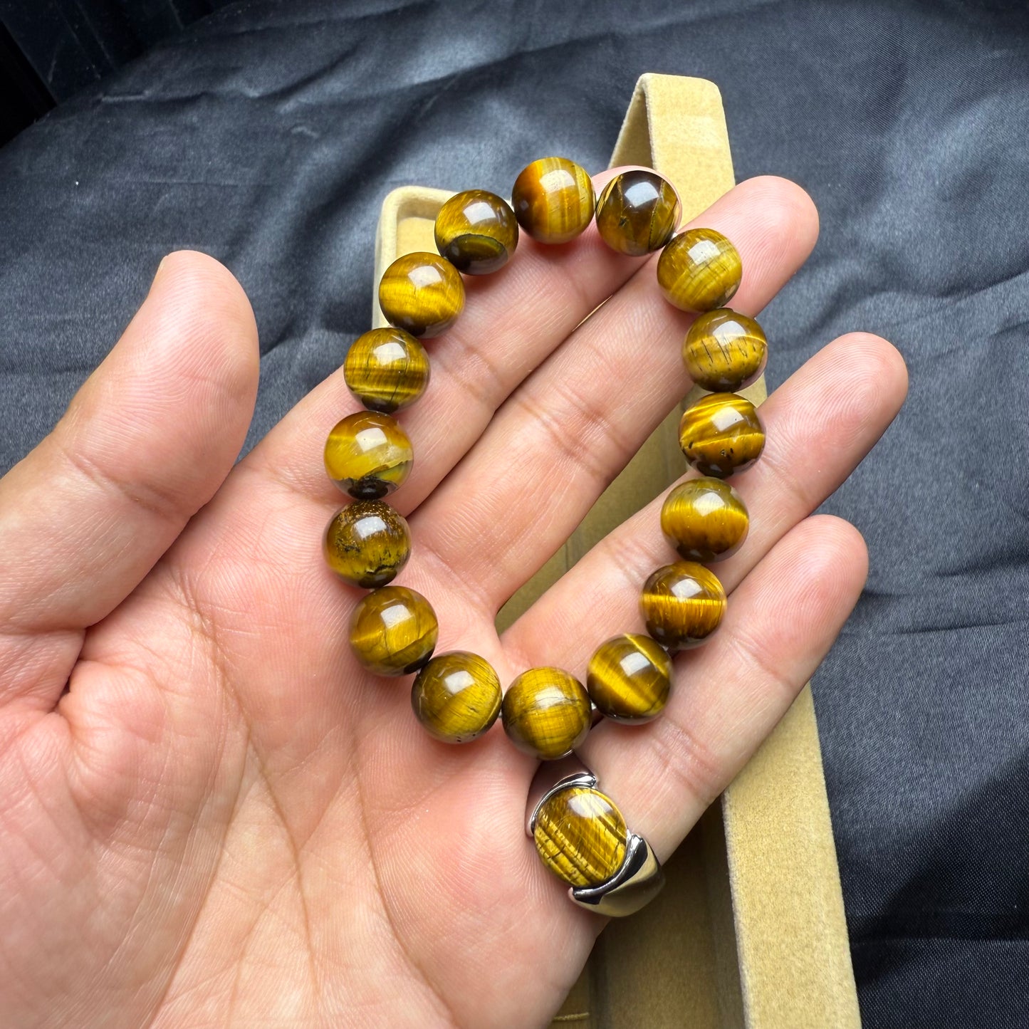 Tiger Stone Bracelet with Tiger Ring – Powerful Stone Set