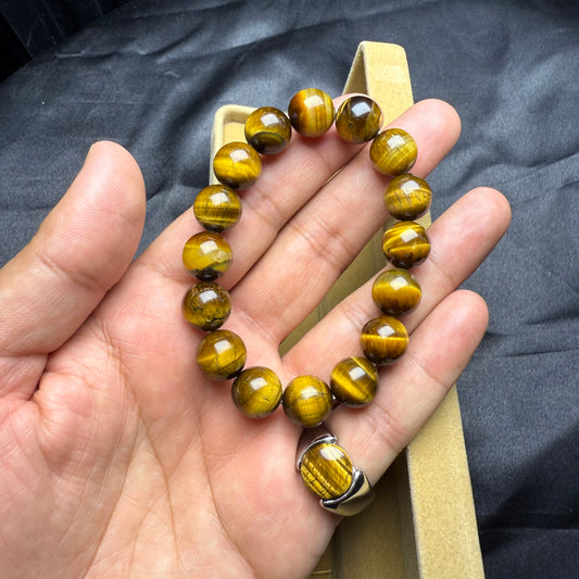 Tiger Stone Bracelet with Tiger Ring – Powerful Stone Set