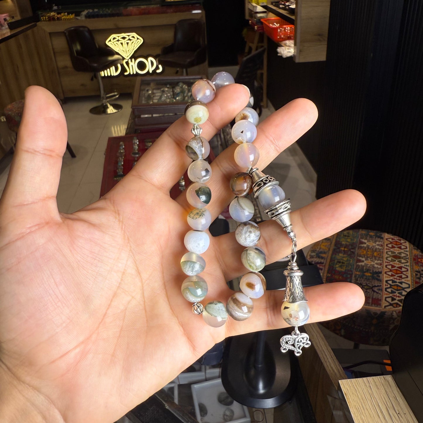 Shejri Aqeeq Tasbih with Gift Box Packing – Premium Quality in Reasonable Price