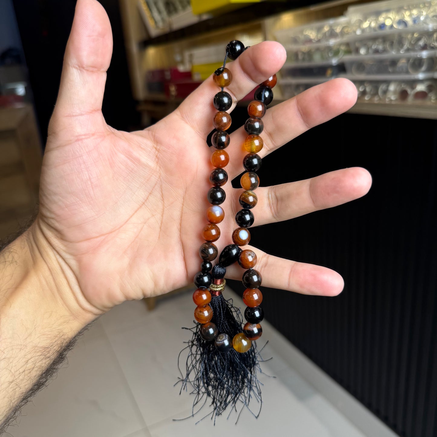 Sulamani Aqeeq Tasbih – 33 Prayer Beads with Free Home Delivery