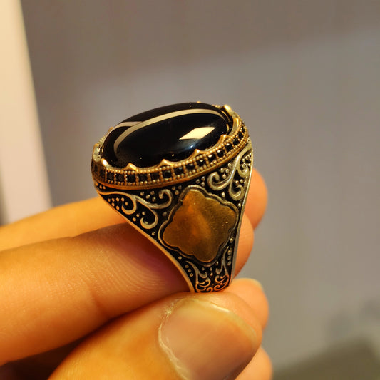 Turkish Rings made with 925 sterling silver and studded with real stones