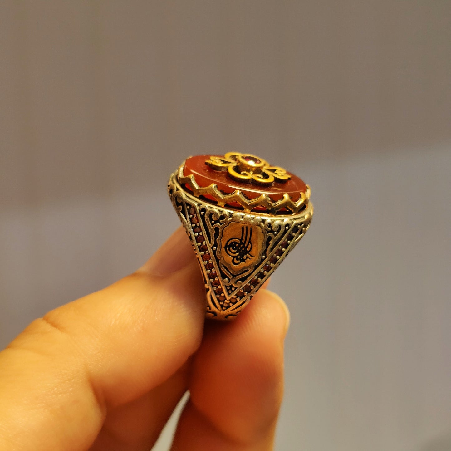 Turkish Rings made with 925 sterling silver and studded with real stones