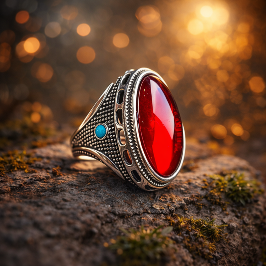 Royal Anari Yaqoot Ring 💎 – Free Home Delivery