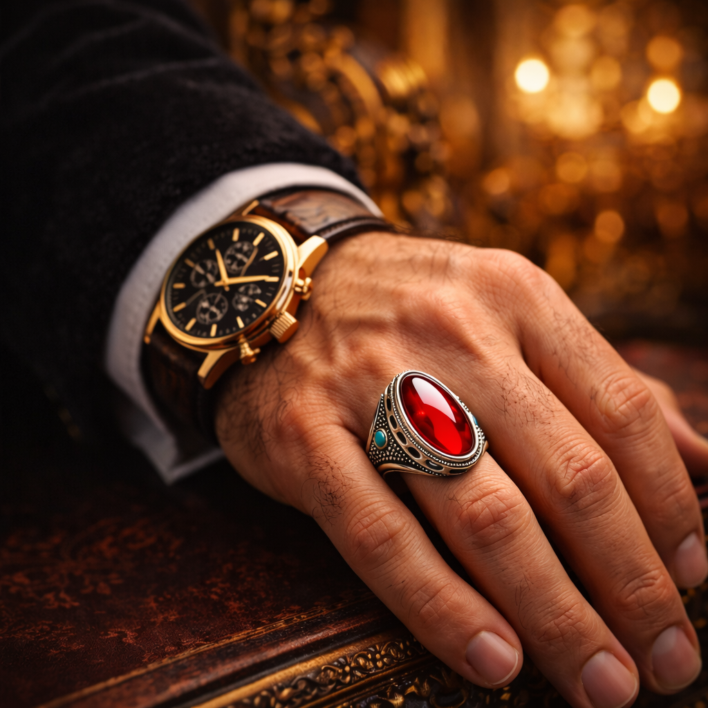 Royal Anari Yaqoot Ring 💎 – Free Home Delivery