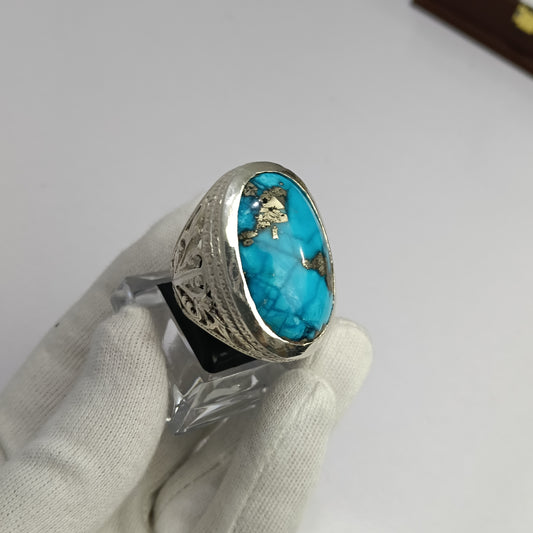 Irani Shejri Feroza Stone Ring in Premium Silver – Advance Payment Only