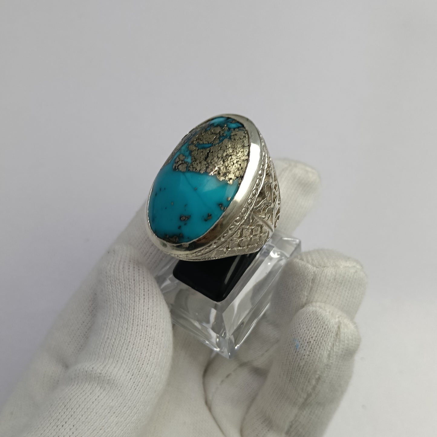 Irani Shejri Feroza Stone Ring in Premium Silver – Advance Payment Only