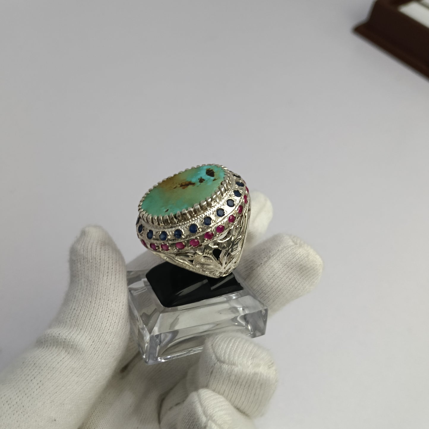 Hussani Feroza Stone Silver Ring – Premium Quality | Advance Payment Only