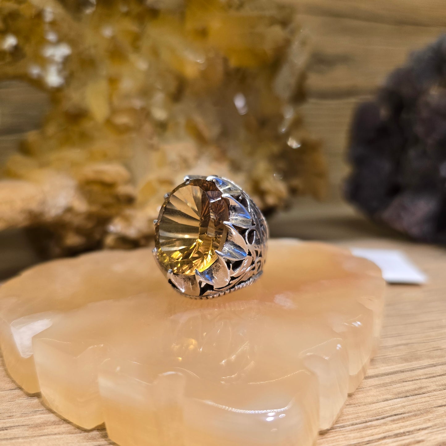Citrine Stone Ring – Natural Golden Shine | Free Home Delivery