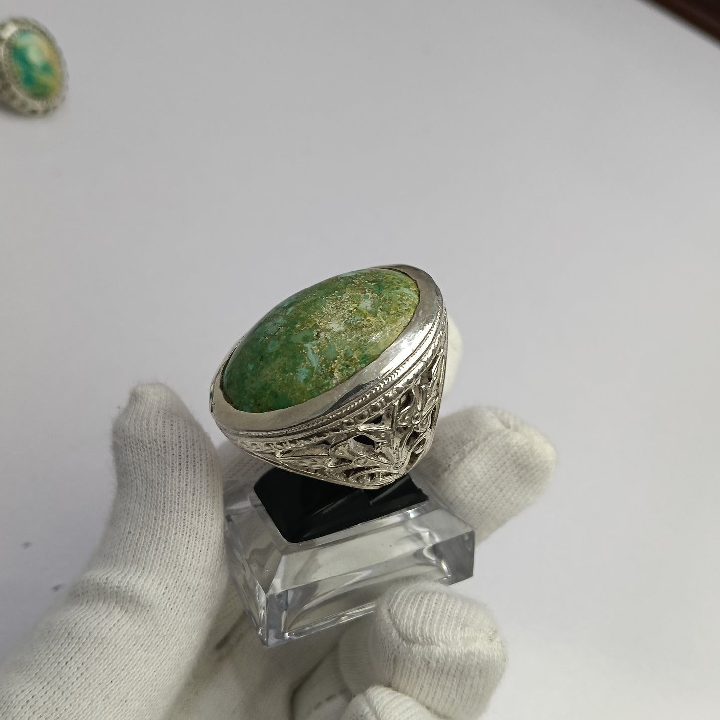 Hussani Feroza Stone Silver Ring – Premium Quality | Advance Payment Only