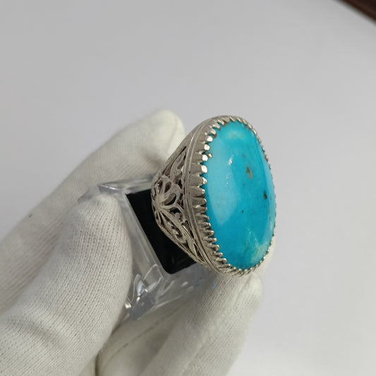 Irani Shejri Feroza Stone Ring in Premium Silver – Advance Payment Only