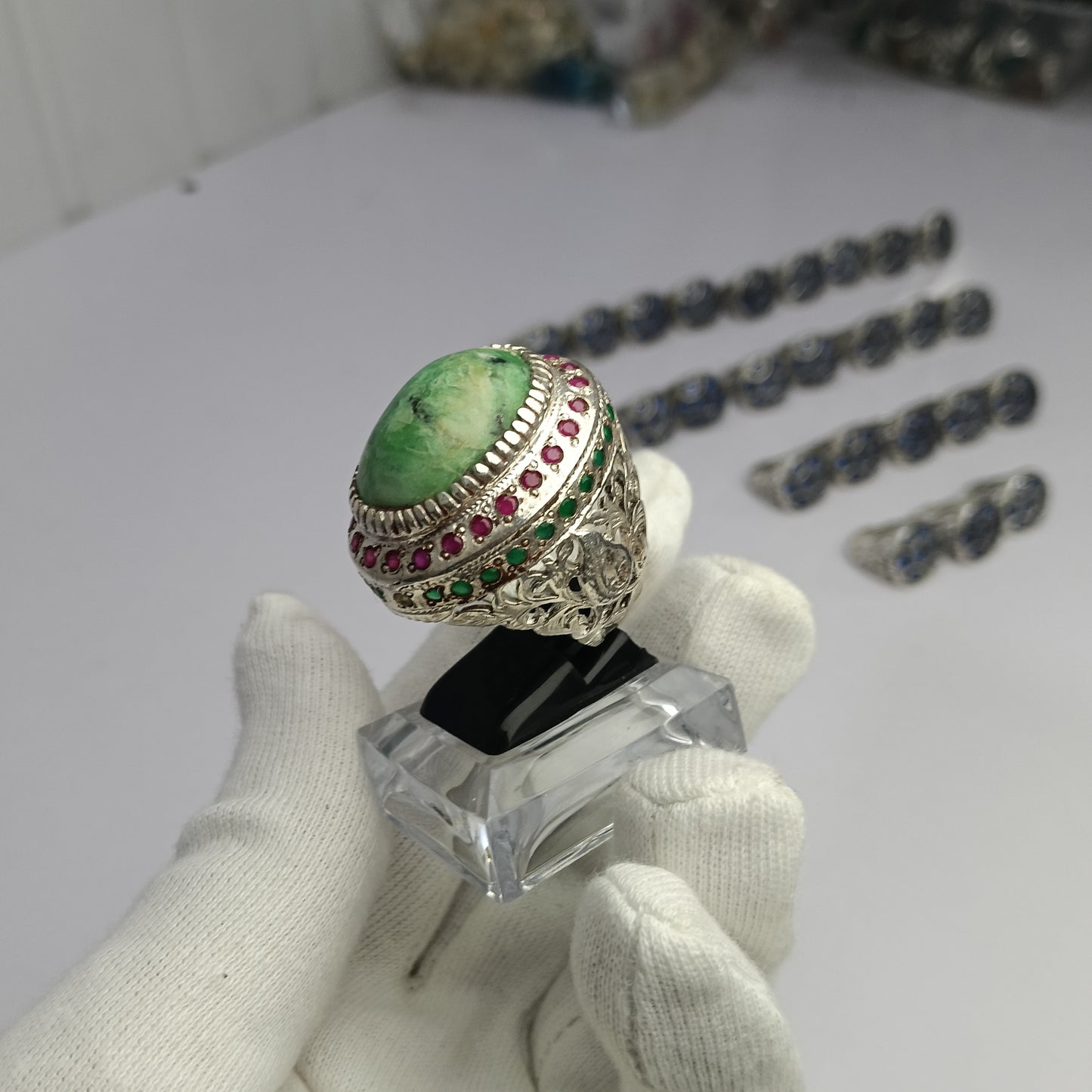 Hussani Feroza Stone Silver Ring – Premium Quality | Advance Payment Only