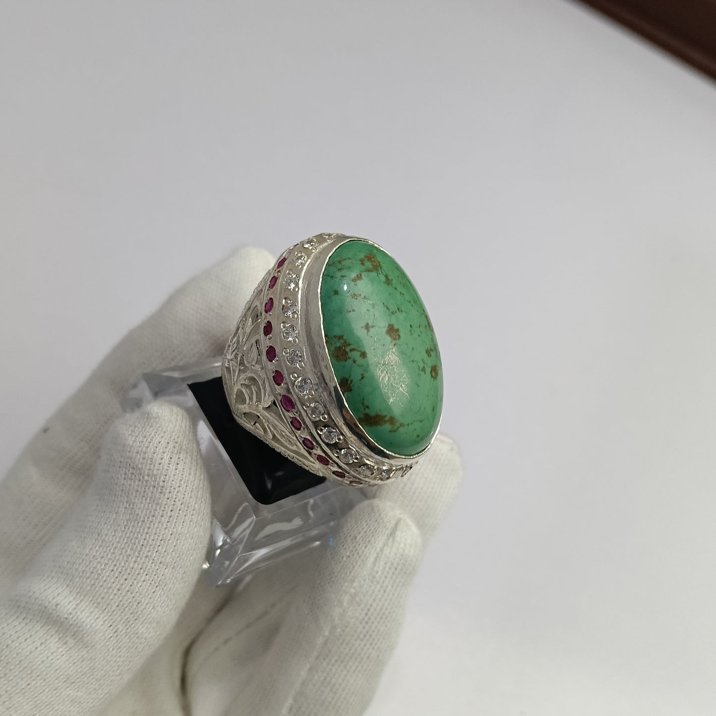 Hussani Feroza Stone Silver Ring – Premium Quality | Advance Payment Only