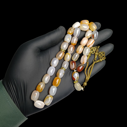 یمنی عقیق کی نفیس تسبیح – 33 دانے