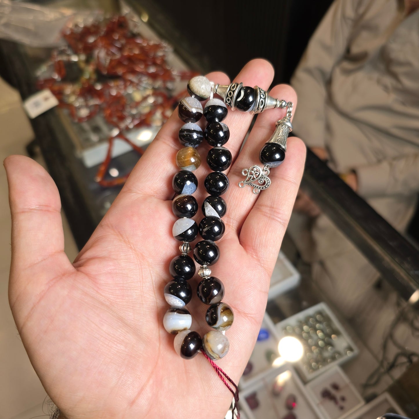 Black Sulamani Aqeeq Tasbih – 21 Beads | Free Home Delivery