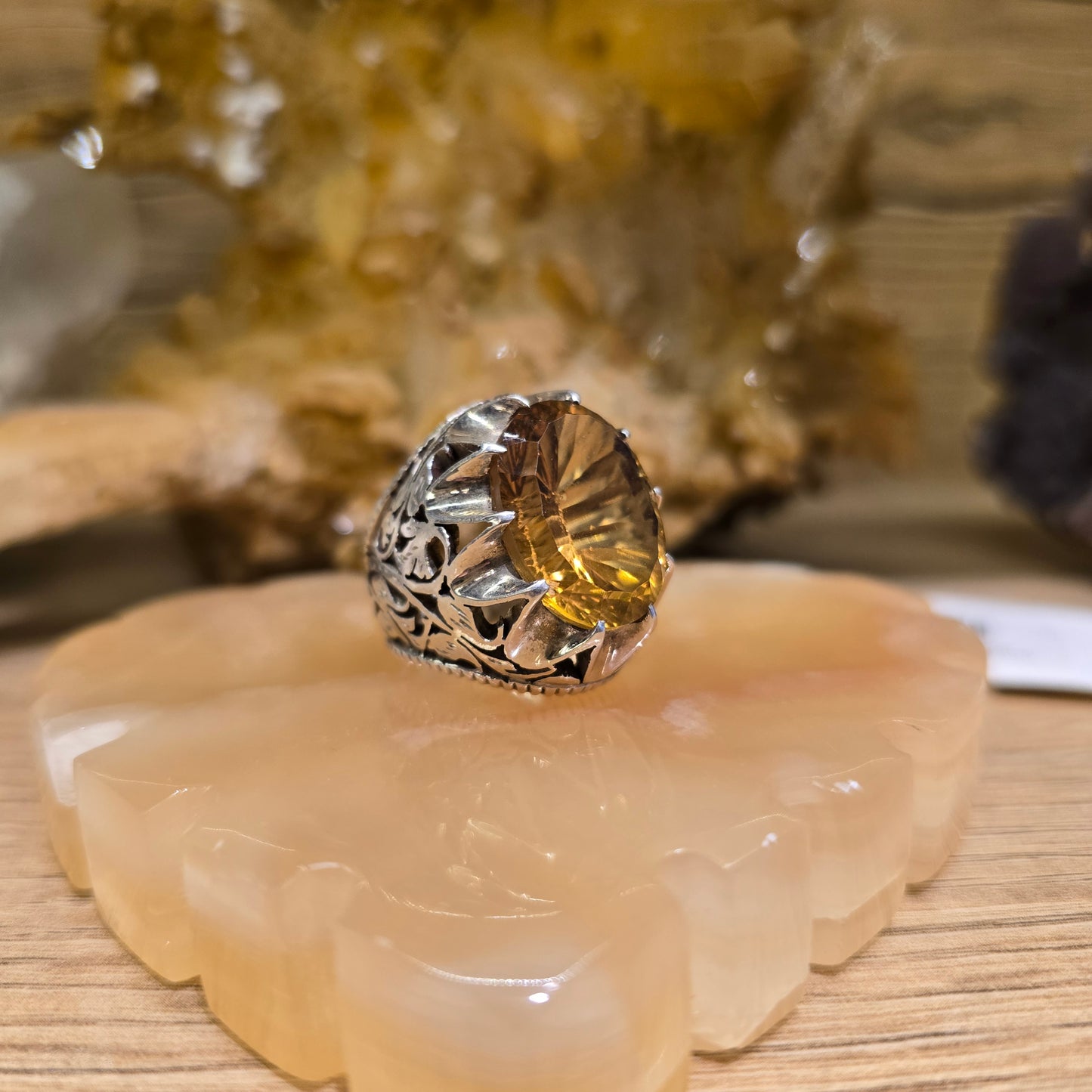 Citrine Stone Ring – Natural Golden Shine | Free Home Delivery