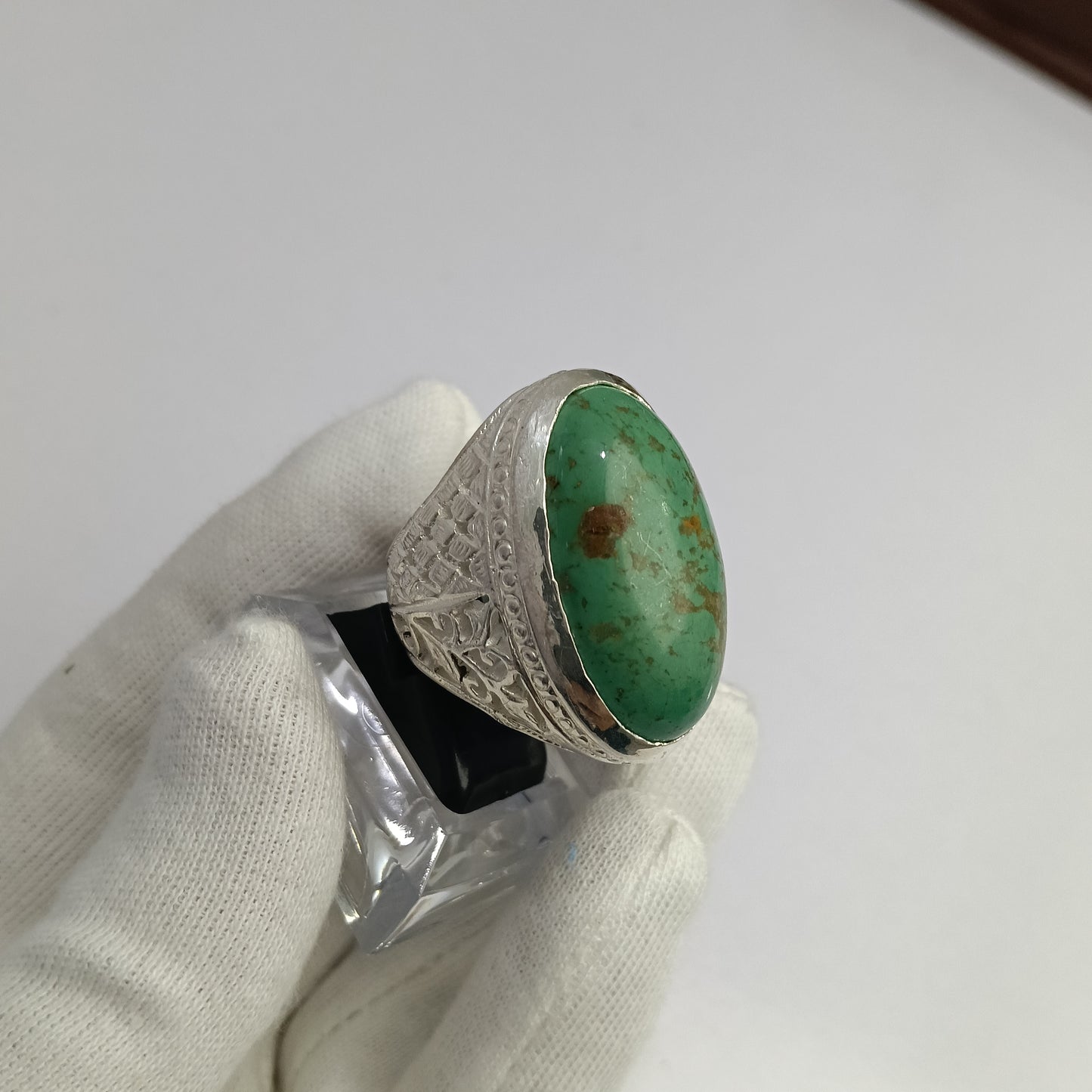 Hussani Feroza Stone Silver Ring – Premium Quality | Advance Payment Only