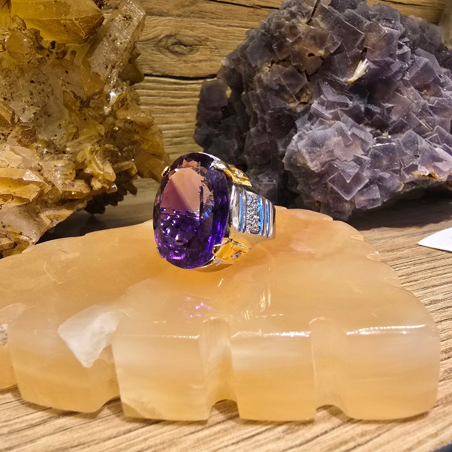 Amethyst Stone Ring in Pure Silver – Free Home Delivery