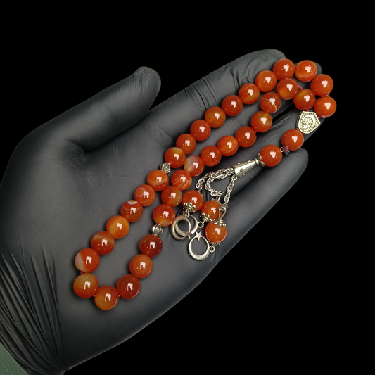 یمنی عقیق کی نفیس تسبیح – 33 دانے