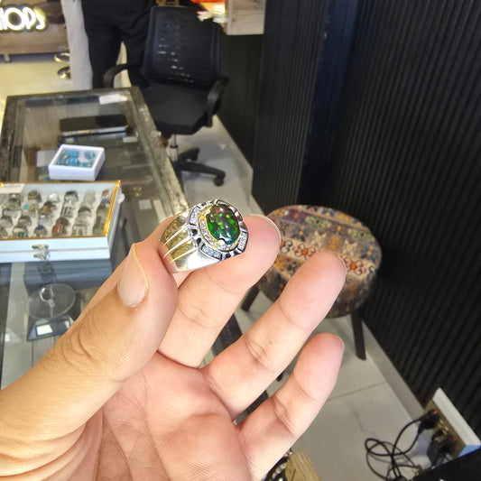 Australian Opal Stone Ring with Free Home Delivery (Advance Payment) Rize is 19.5