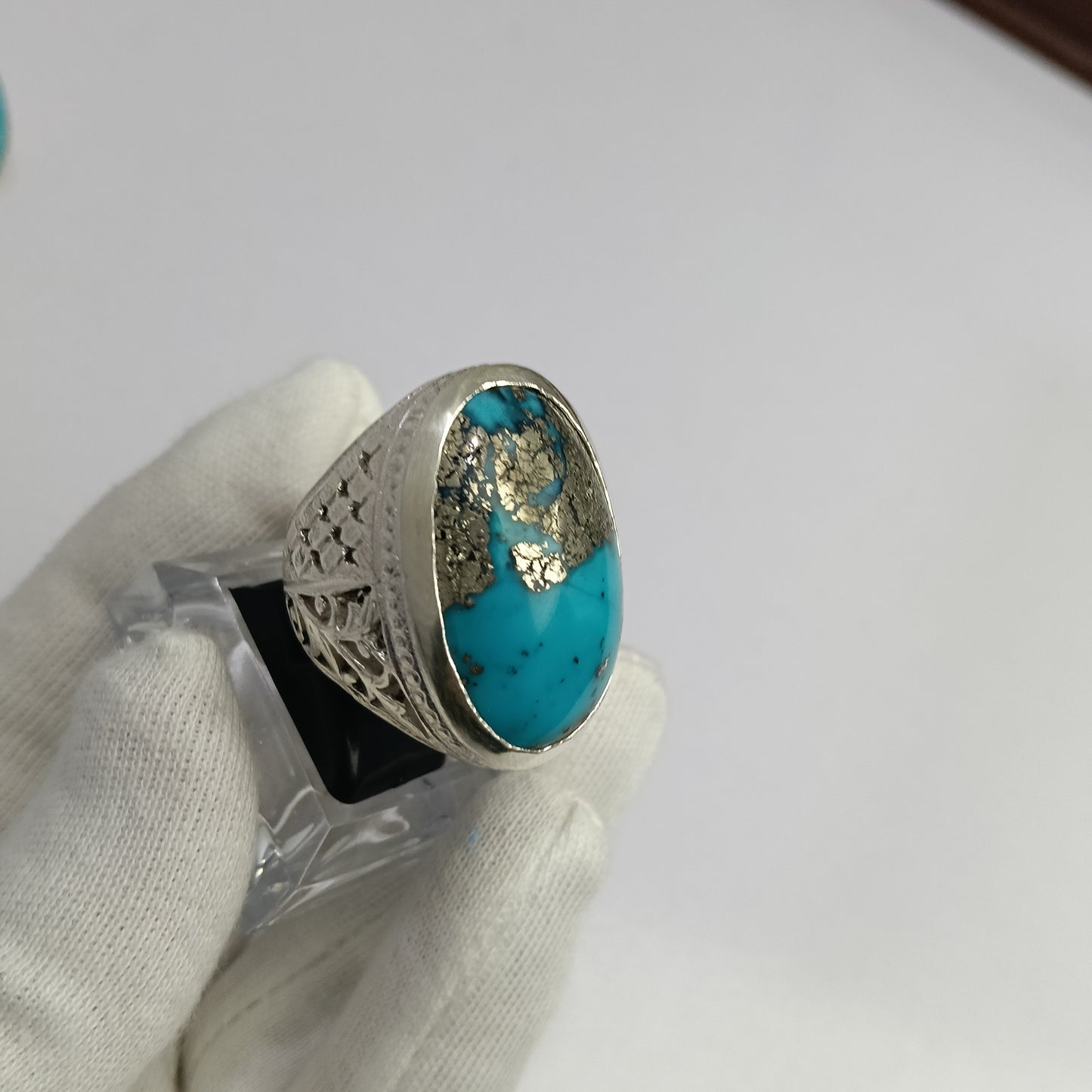 Irani Shejri Feroza Stone Ring in Premium Silver – Advance Payment Only