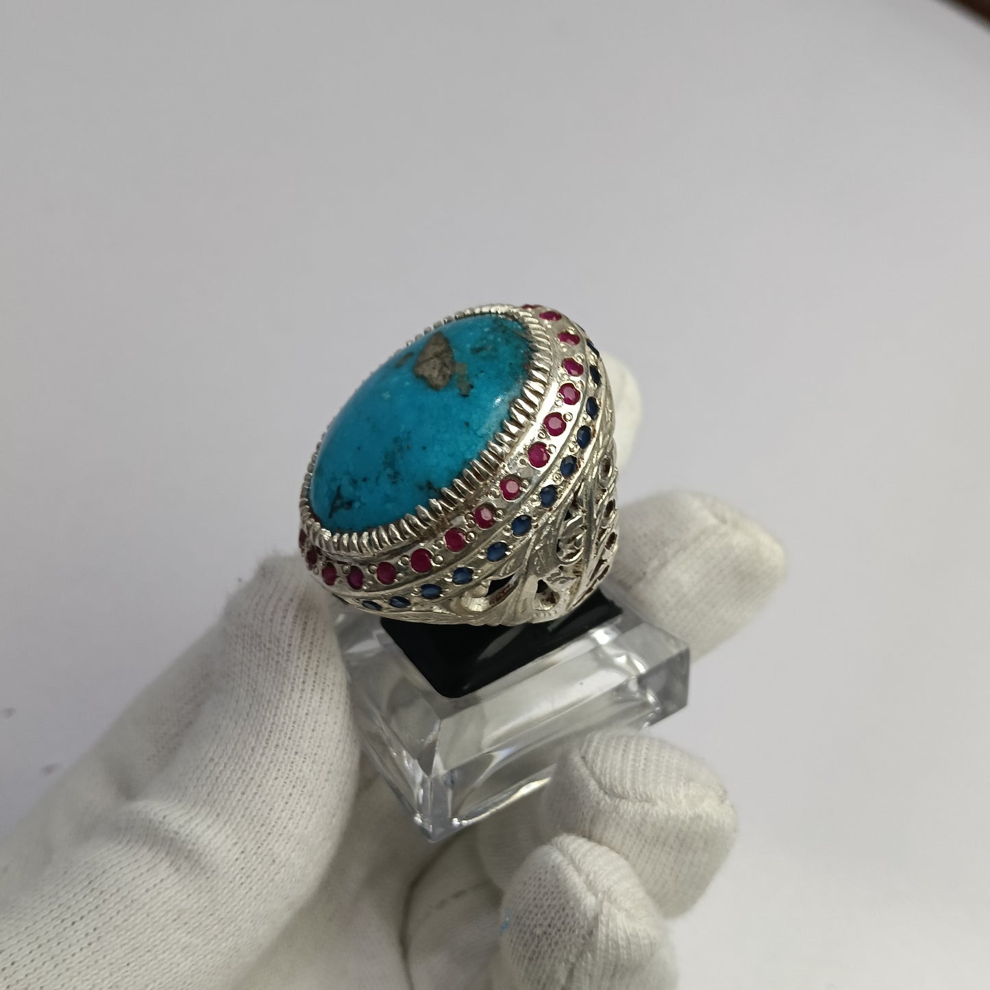 Irani Shejri Feroza Stone Ring in Premium Silver – Advance Payment Only