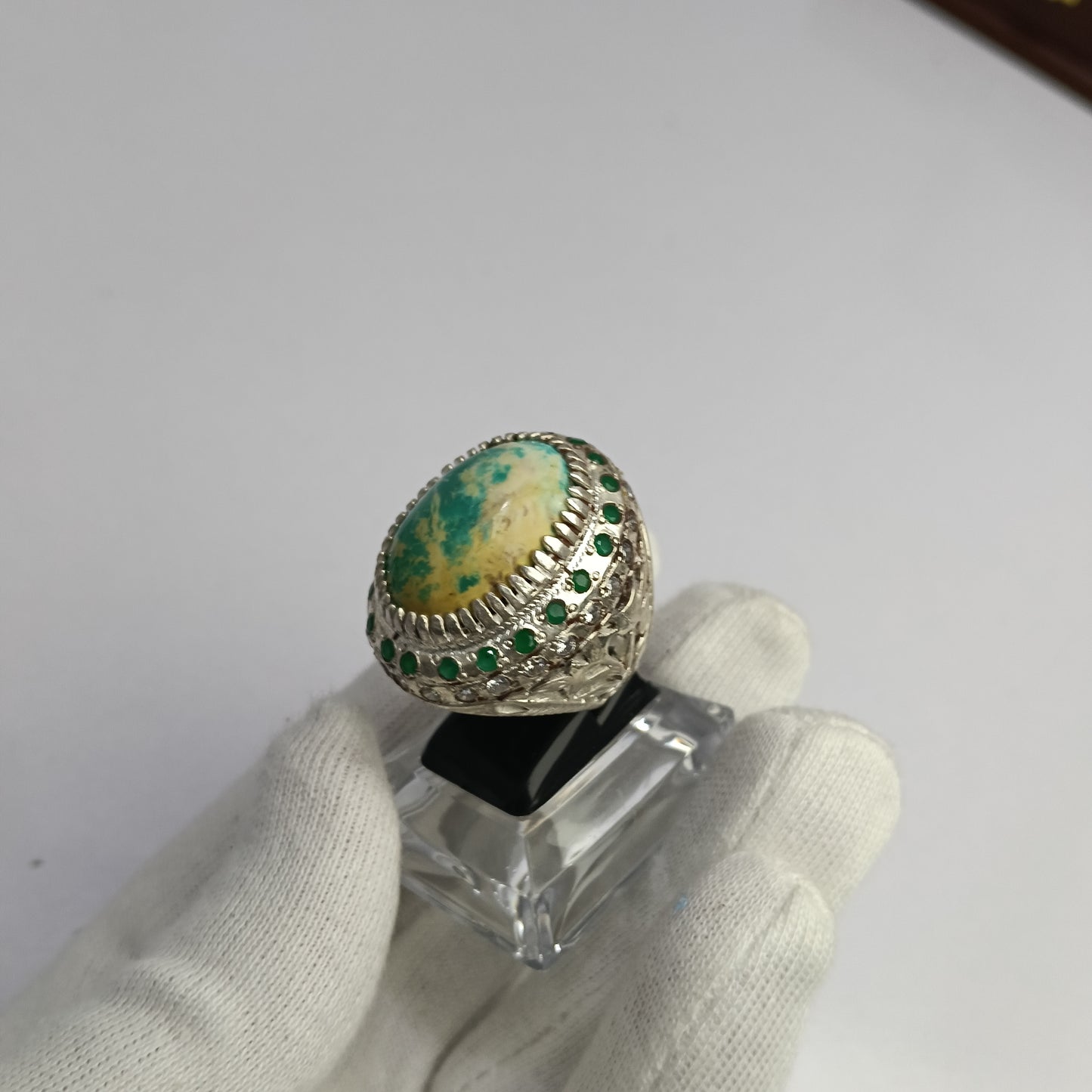 Hussani Feroza Stone Silver Ring – Premium Quality | Advance Payment Only