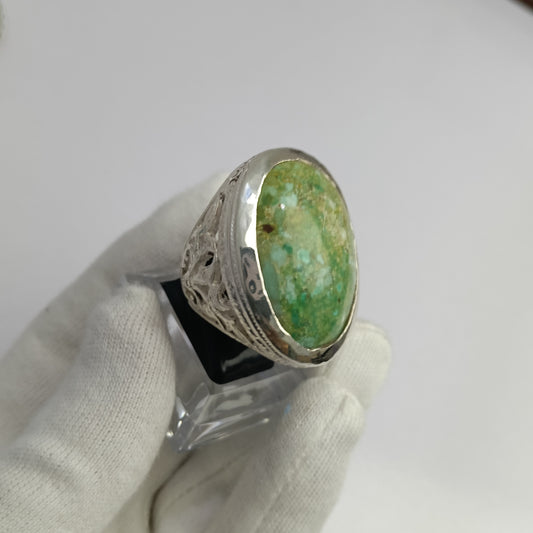 Hussani Feroza Stone Silver Ring – Premium Quality | Advance Payment Only