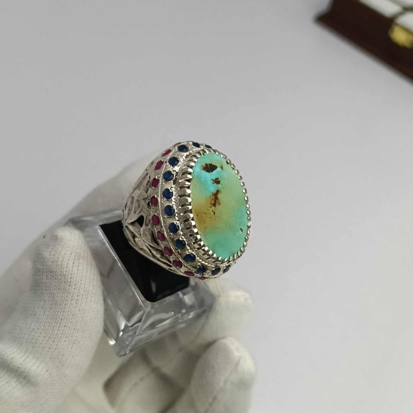 Hussani Feroza Stone Silver Ring – Premium Quality | Advance Payment Only