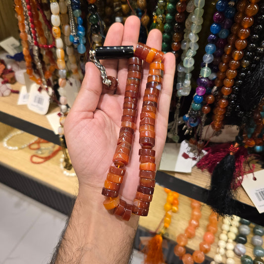 Yemeni Aqeeq Tasbih – 50 Prayer Beads