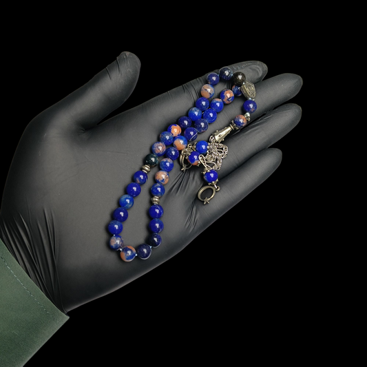 لازورد (Lapis Lazuli) کی نفیس تسبیح – 33 دانے