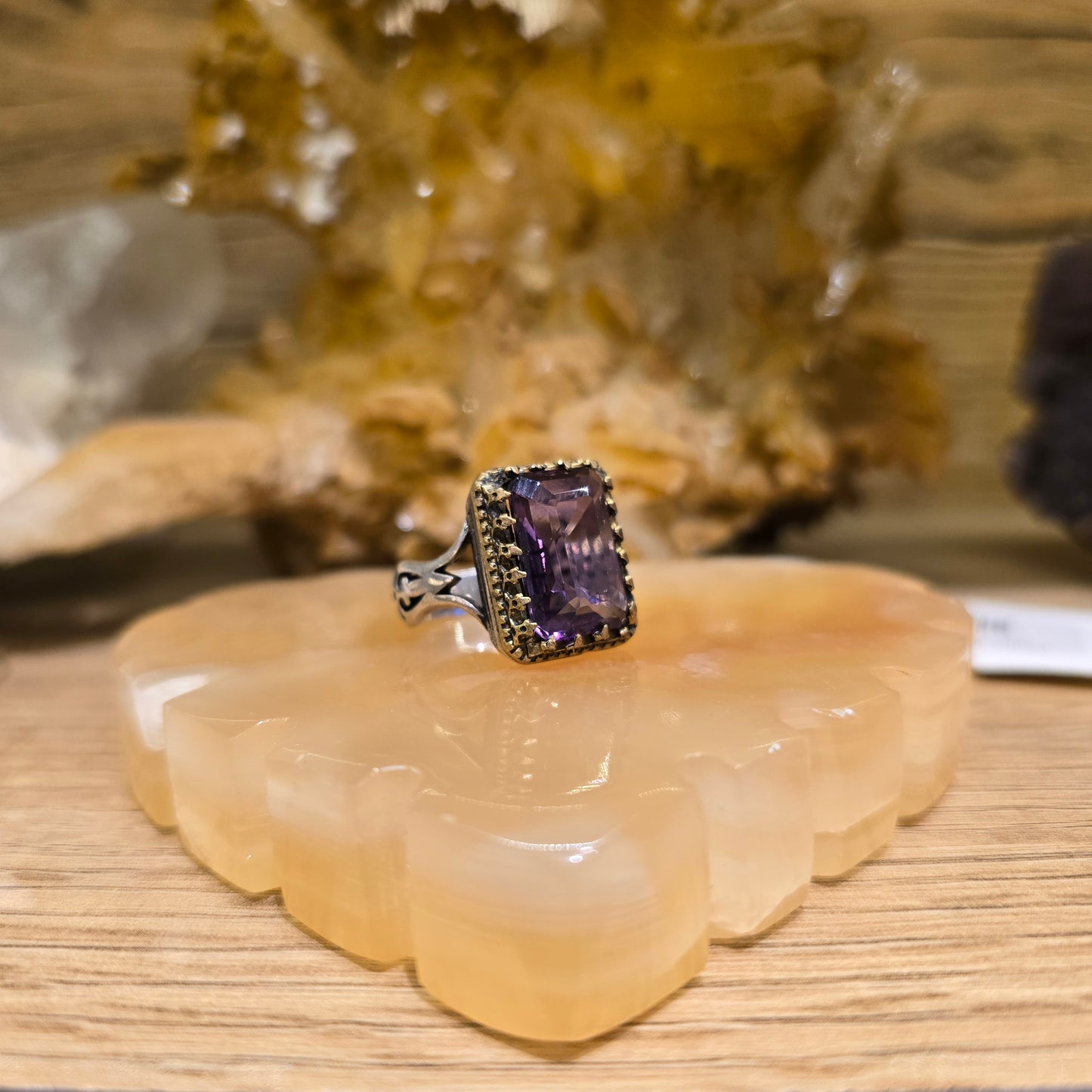 Amethyst Stone Ring in Pure Silver – Free Home Delivery