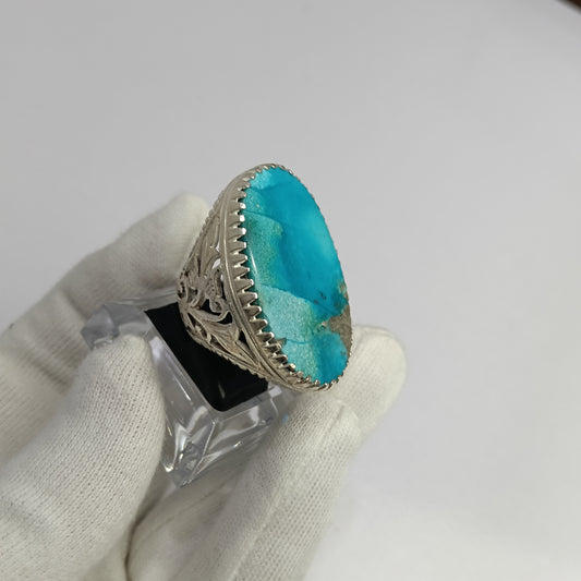 Irani Shejri Feroza Stone Ring in Premium Silver – Advance Payment Only