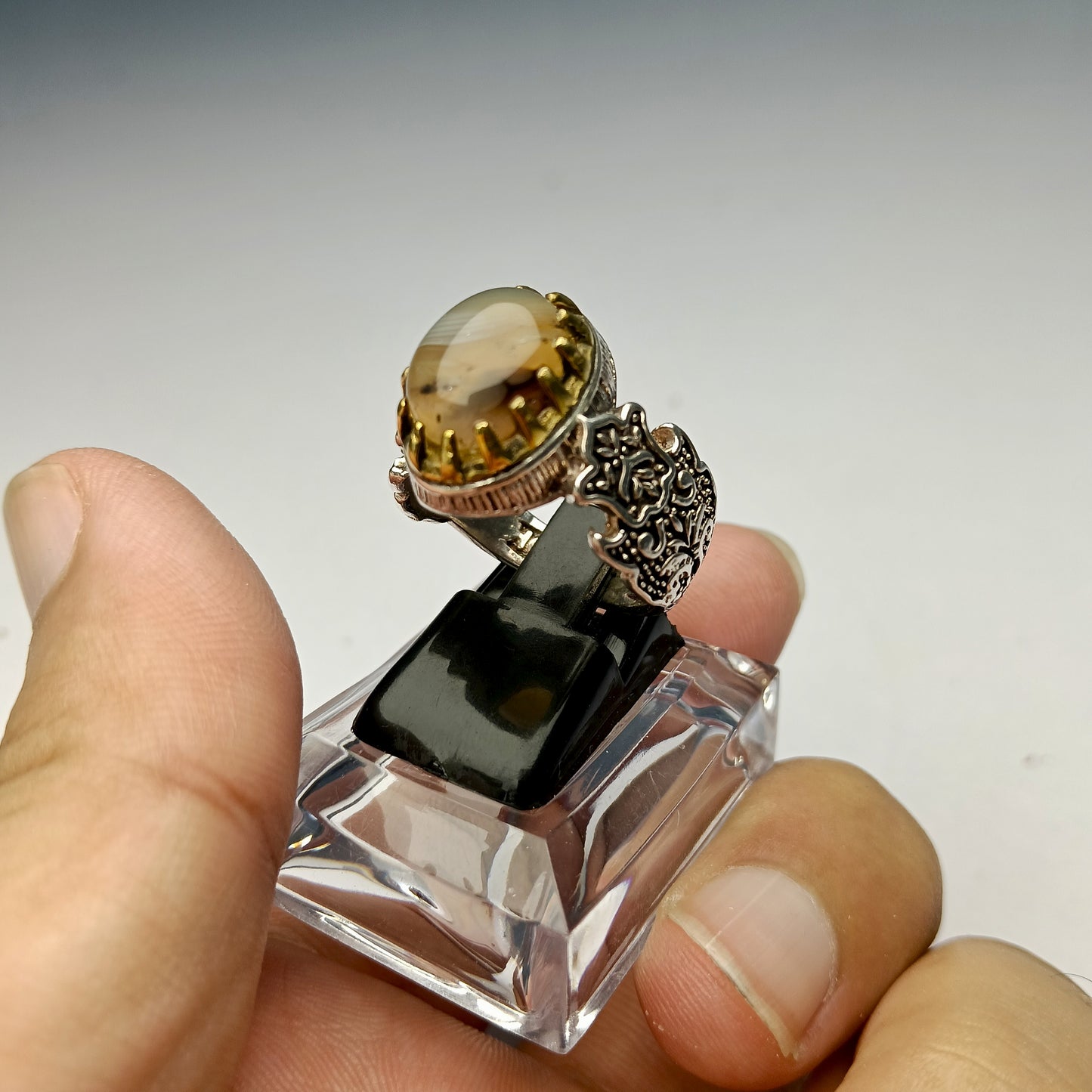 Sulamani Aqeeq Ring – Rare Natural Stone in Elegant Top Quality Silver Design