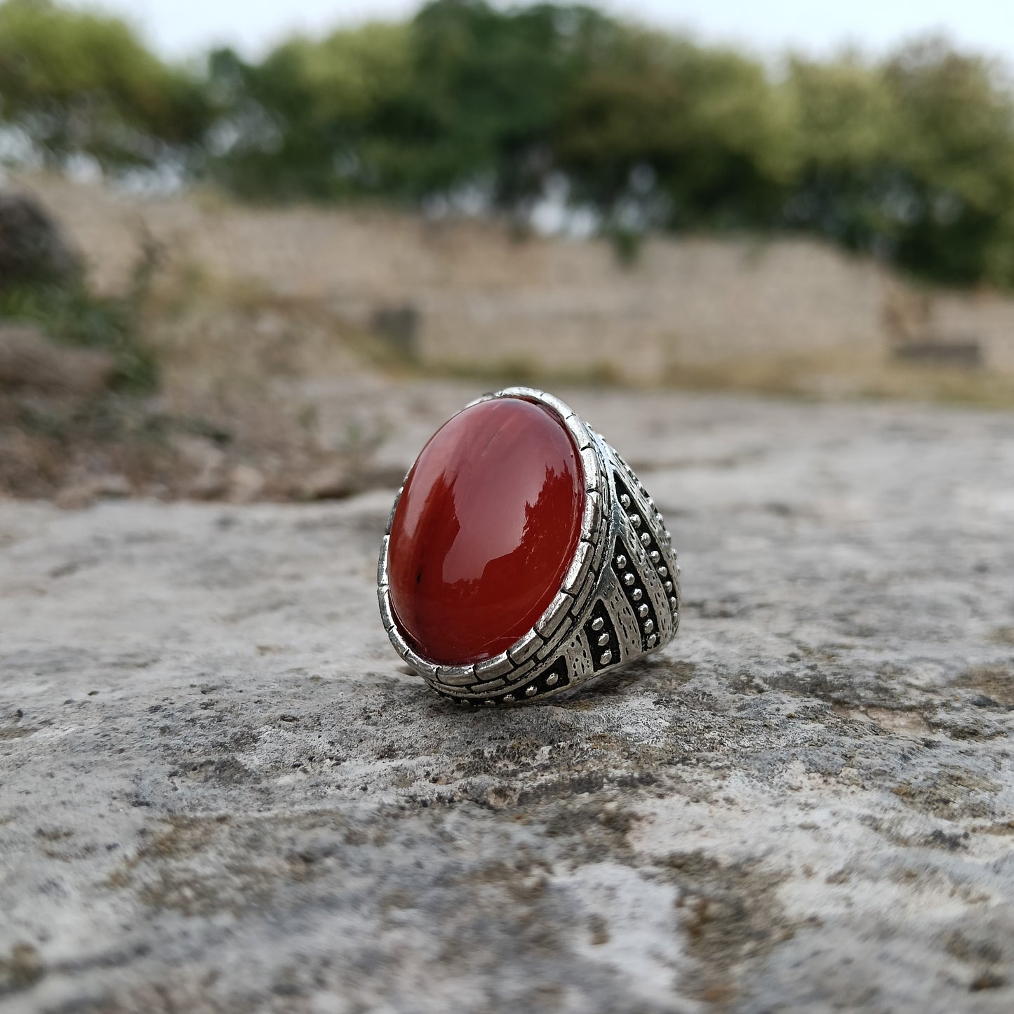 Yammni Aqeeq Ring Handmade