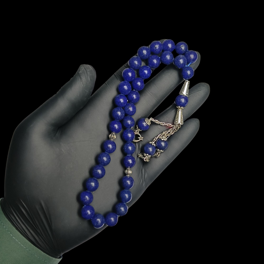 لازورد (Lapis Lazuli) کی نفیس تسبیح – 33 دانے